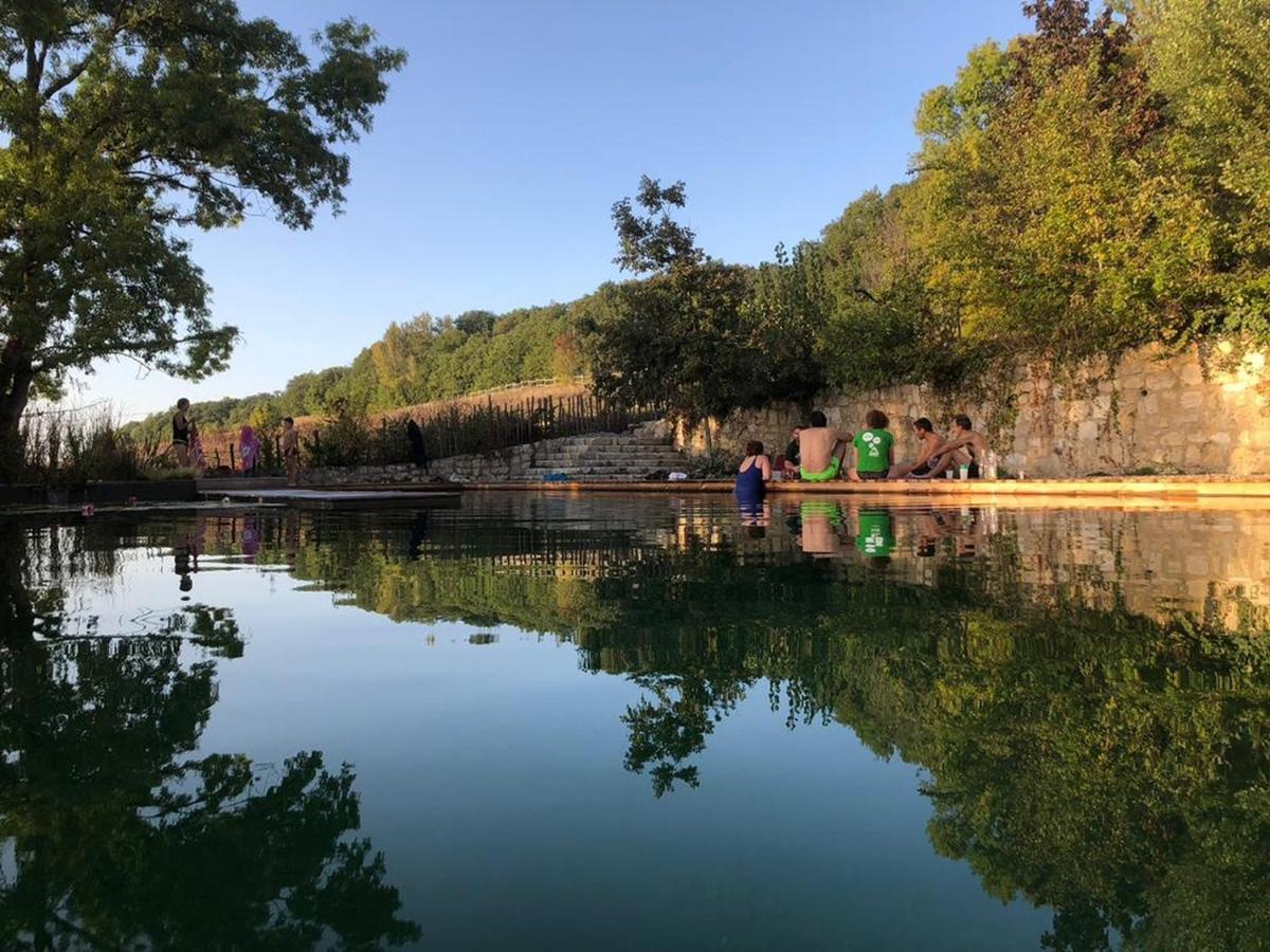 Gite Les Cabanes De Fallot Pour 15 Personnes - Piscine Naturelle L'isle-Bouzon Exterior foto